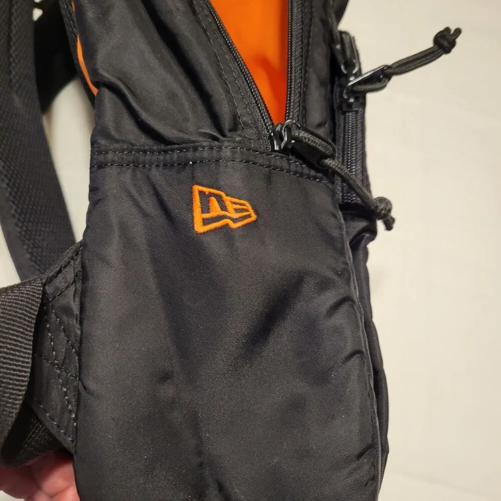 NEW ERA Commuter Small Rucksack Travel Black / Orange Backpack RARE